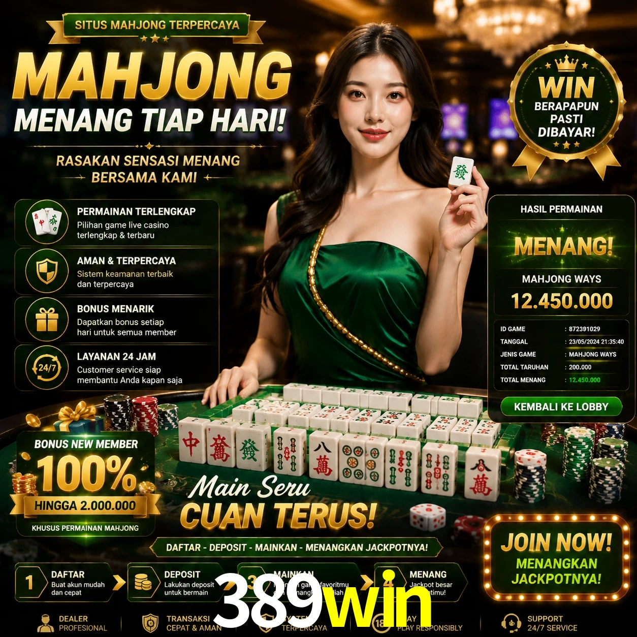 Cashback VIP 389win - reembolso semanal